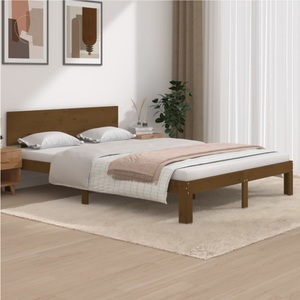 vidaXL, vidaXL Massivholzbett Honigbraun Kiefer 140x200 cm