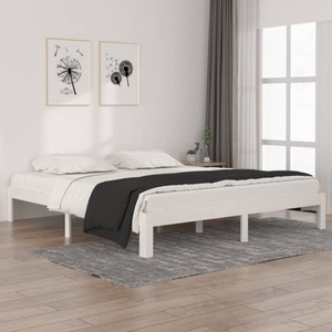 vidaXL, vidaXL Massivholzbett Weiß 180x200cm 6FT Super King