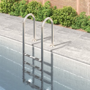vidaXL, vidaXL Pool-Leiter 54x38x184,5 cm Edelstahl 304, vidaXL Pool-Leiter 54x38x184,5 cm Edelstahl 304