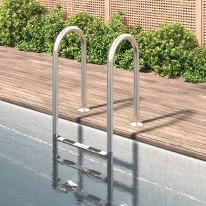 vidaXL, vidaXL Pool-Leiter 54x38x158 cm Edelstahl 304, vidaXL Pool-Leiter 54x38x158 cm Edelstahl 304
