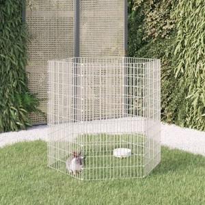 vidaXL, vidaXL Kaninchenkäfig 6 Paneele 54x100 cm Verzinktes Eisen, 