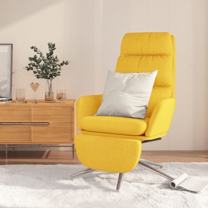 vidaXL, vidaXL Relaxsessel mit Fußstütze Senfgelb Stoff, 