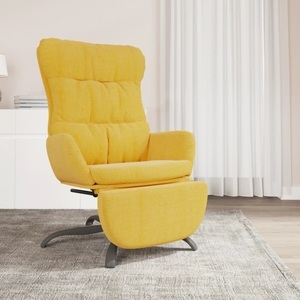 vidaXL, vidaXL Relaxsessel mit Fußstütze Senfgelb Stoff, 