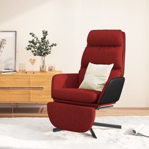 vidaXL, vidaXL Relaxsessel mit Fußstütze Weinrot Stoff, 