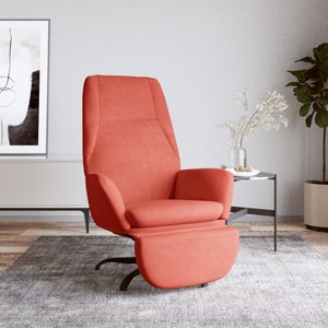 vidaXL, vidaXL Relaxsessel mit Fußstütze Rosa Samt, 