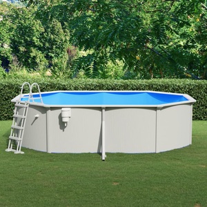 vidaXL, vidaXL Pool mit Sicherheitsleiter 490x360x120 cm, 
