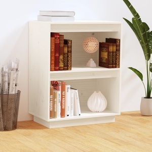 vidaXL, vidaXL Beistellschrank Weiß 60x34x75 cm Massivholz Kiefer, vidaXL Beistellschrank Weiß 60x34x75 cm Massivholz Kiefer