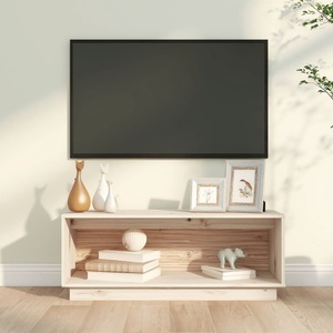vidaXL, vidaXL TV-Schrank 90x35x35 cm Massivholz Kiefer, vidaXL TV-Schrank 90x35x35 cm Massivholz Kiefer