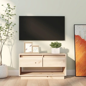 vidaXL, vidaXL TV-Schrank 74x34x40 cm Massivholz Kiefer, vidaXL TV-Schrank 74x34x40 cm Massivholz Kiefer