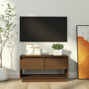 vidaXL, vidaXL TV-Schrank Honigbraun 74x34x40 cm Massivholz Kiefer, vidaXL TV-Schrank Honigbraun 74x34x40 cm Massivholz Kiefer