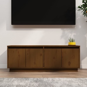vidaXL, vidaXL TV-Schrank Honigbraun 110x34x40 cm Massivholz Kiefer, 