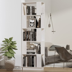vidaXL, vidaXL Bücherregal/Raumteiler Weiß 51x25x163,5 cm Massivholz Kiefer, 