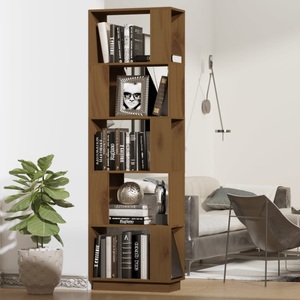 vidaXL, vidaXL Bücherregal/Raumteiler Honigbraun 51x25x163,5 cm Massivholz, vidaXL Bücherregal/Raumteiler Honigbraun 51x25x163,5 cm Massivholz