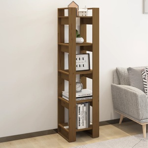 vidaXL, vidaXL Bücherregal/Raumteiler Honigbraun 41x35x160cm Massivholz Kiefer, vidaXL Bücherregal/Raumteiler Honigbraun 41x35x160cm Massivholz Kiefer