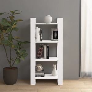 vidaXL, vidaXL Bücherregal/Raumteiler Weiß 60x35x125 cm Massivholz, vidaXL Bücherregal/Raumteiler Weiß 60x35x125 cm Massivholz