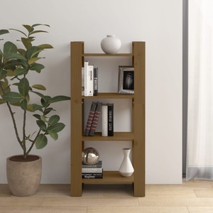 vidaXL, vidaXL Bücherregal/Raumteiler Honigbraun 60x35x125cm Massivholz Kiefer, vidaXL Bücherregal/Raumteiler Honigbraun 60x35x125cm Massivholz Kiefer
