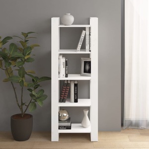 vidaXL, vidaXL Bücherregal/Raumteiler Weiß 60x35x160 cm Massivholz