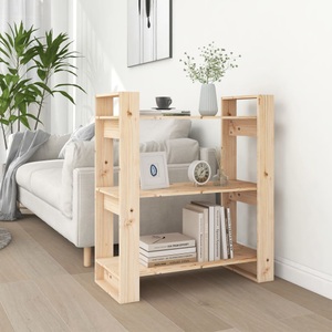 vidaXL, vidaXL Bücherregal/Raumteiler 80x35x91 cm Massivholz Kiefer, 