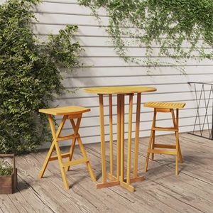 vidaXL, vidaXL Bartisch Klappbar 90x65x105 cm Massivholz Teak, vidaXL Bartisch Klappbar 90x65x105 cm Massivholz Teak