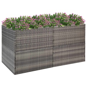 vidaXL, vidaXL Pflanzkübel Grau 157x80x80 cm Poly Rattan, vidaXL Pflanzkübel Grau 157x80x80 cm Poly Rattan