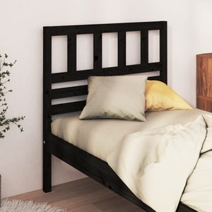 vidaXL, vidaXL Kopfteil Schwarz 81x4x100 cm Massivholz Kiefer, vidaXL Kopfteil Schwarz 81x4x100 cm Massivholz Kiefer