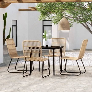 vidaXL, vidaXL 5-tlg. Garten-Essgruppe Eichen-Optik