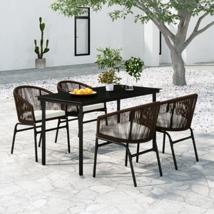 vidaXL, vidaXL 5-tlg. Garten-Essgruppe Braun, 