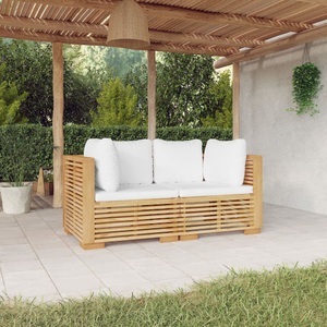 vidaXL, vidaXL Garten-Ecksofas mit Kissen 2 Stk. Massivholz Teak, vidaXL Garten-Ecksofas mit Kissen 2 Stk. Massivholz Teak