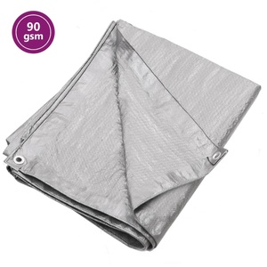 vidaXL, vidaXL Abdeckplane 90 g/m² 2x3 m Grau HDPE, 