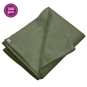 vidaXL, vidaXL Abdeckplane 260 g/m² 6x12 m Grün HDPE, vidaXL Abdeckplane 260 g/m² 6x12 m Grün HDPE