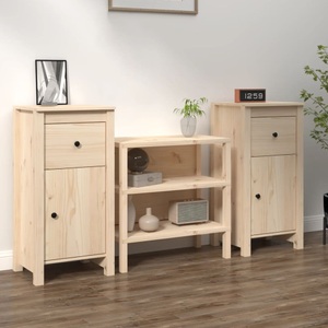 vidaXL, vidaXL Sideboards 2 Stk. 40x35x80 cm Massivholz Kiefer