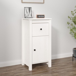 vidaXL, vidaXL Sideboard Weiß 40x35x80 cm Massivholz Kiefer, vidaXL Sideboard Weiß 40x35x80 cm Massivholz Kiefer