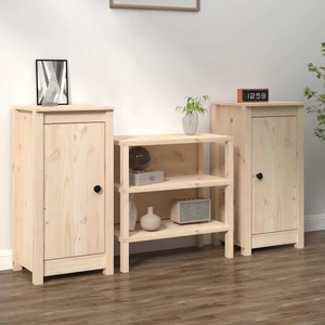 vidaXL, vidaXL Sideboards 2 Stk. 40x35x80 cm Massivholz Kiefer