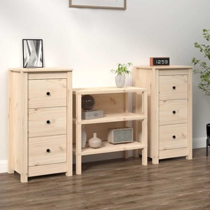 vidaXL, vidaXL Sideboards 2 Stk. 40x35x80 cm Massivholz Kiefer