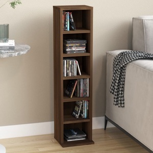 vidaXL, vidaXL CD-Regal Braun Eichen-Optik 21x20x88 cm Holzwerkstoff, vidaXL CD-Regal Braun Eichen-Optik 21x20x88 cm Holzwerkstoff