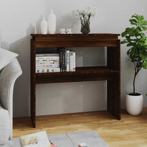 vidaXL, vidaXL Konsolentisch Braun Eichen-Optik 80x30x80 cm Holzwerkstoff, vidaXL Konsolentisch Braun Eichen-Optik 80x30x80 cm Holzwerkstoff