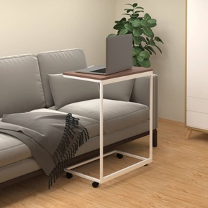 vidaXL, vidaXL Beistelltisch mit Rollen Weiß 55x35x70 cm Holzwerkstoff, vidaXL Beistelltisch mit Rollen Weiß 55x35x70 cm Holzwerkstoff