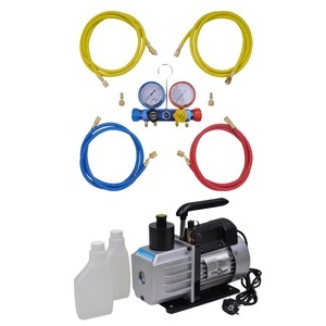 vidaXL, vidaXL Vakuumpumpe 50 L/min 4-Wege-Verteiler-Manometer Klimaanlagen, vidaXL Vakuumpumpe 50 L/min 4-Wege-Verteiler-Manometer Klimaanlagen