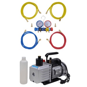 vidaXL, vidaXL Vakuumpumpe 100 L/min 4-Wege-Verteiler-Manometer Klimaanlagen, vidaXL Vakuumpumpe 100 L/min 4-Wege-Verteiler-Manometer Klimaanlagen
