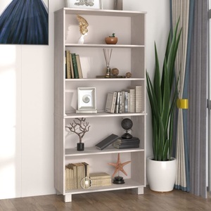 vidaXL, vidaXL Highboard Massivholz Kiefer Weiß, vidaXL Highboard HAMAR Massivholz Kiefer Weiß