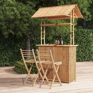vidaXL, vidaXL 3-tlg. Bar-Set Bambus, 