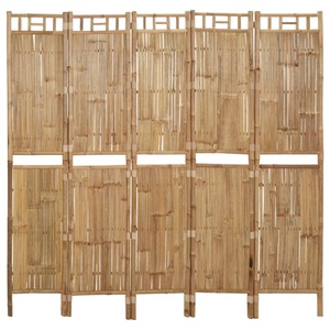 vidaXL, vidaXL 5-tlg. Raumteiler Bambus 200x180 cm, vidaXL 5-tlg. Raumteiler Bambus 200x180 cm