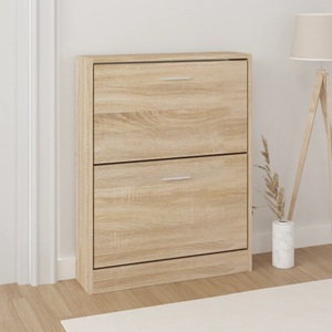 vidaXL, vidaXL Schuhschrank Eichen-Optik 59x17x81 cm Holzwerkstoff, vidaXL Schuhschrank Eichen-Optik 59x17x81 cm Holzwerkstoff