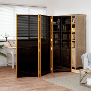 vidaXL, vidaXL 3-tlg. Raumteiler Schwarz 210x180 cm, 