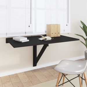 vidaXL, vidaXL Wand-Klapptisch Schwarz 100x60x56 cm Holzwerkstoff, vidaXL Wand-Klapptisch Schwarz 100x60x56 cm Holzwerkstoff
