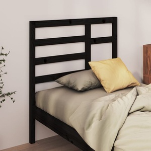 vidaXL, vidaXL Bett-Kopfteil Schwarz 106x4x104 cm Massivholz Kiefer, vidaXL Bett-Kopfteil Schwarz 106x4x104 cm Massivholz Kiefer