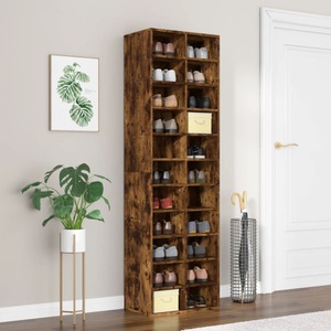 vidaXL, vidaXL Schuhregal Räuchereiche 54x34x183 cm Holzwerkstoff