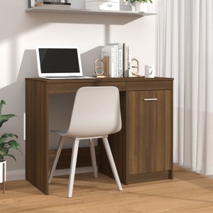 vidaXL, vidaXL Schreibtisch Braun Eichen-Optik 100x50x76 cm Holzwerkstoff, vidaXL Schreibtisch Braun Eichen-Optik 100x50x76 cm Holzwerkstoff