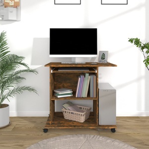 vidaXL, vidaXL Schreibtisch Räuchereiche 80x50x75 cm Holzwerkstoff, 
