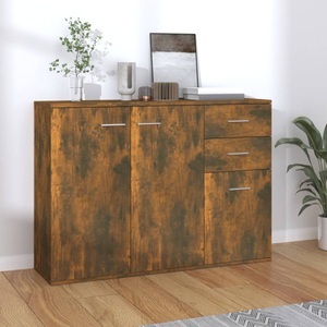 vidaXL, vidaXL Sideboard Räuchereiche 105x30x75 cm Holzwerkstoff